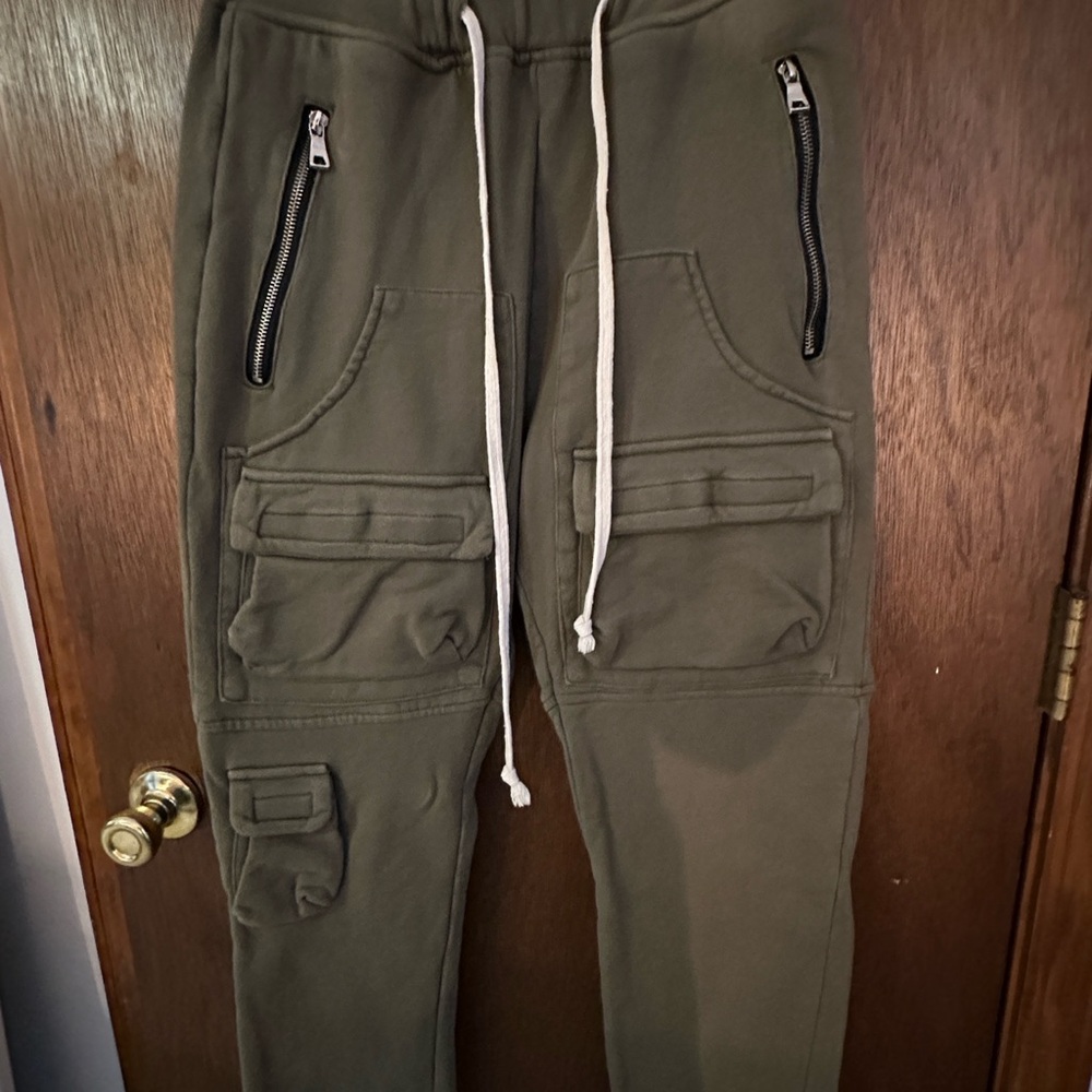 Olive Cargo Jogger Pants